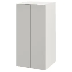 IKEA SMÅSTAD / PLATSA (394.833.42) гардероб, білий сірий / з 3 полицями