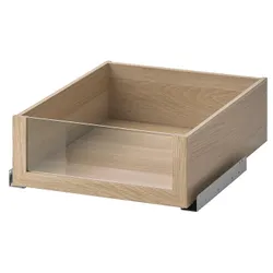 IKEA KOMPLEMENT(102.466.81) ящик зі скляною передньою частиною, білий морений дуб