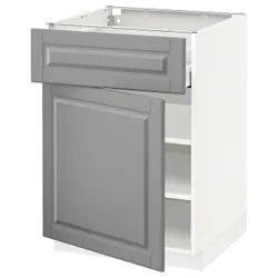 IKEA METOD / MAXIMERA(894.572.27) шафа stj szu / двер, білий / Bodbyn сірий