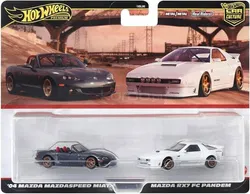 Набір з 2 машинок преміум-класу HOT WHEELS, 2004 Mazda, Mazdaspeed/Mazda RX7 FC Pan HRR75