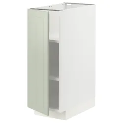 IKEA METOD(994.872.95) шафа/полиці, білий/Stensund світло-зелений