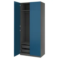 IKEA PAX / FYRUDDEN(795.815.95) Комбінація гардеробу, темно -сірий/синій