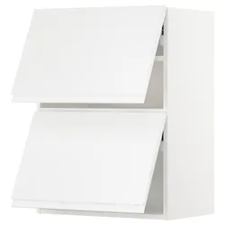 IKEA METOD(193.945.11) горизонтальна шафа 2 дверцята відкриваються сенсорні, білий/Voxtorp глянцевий/білий