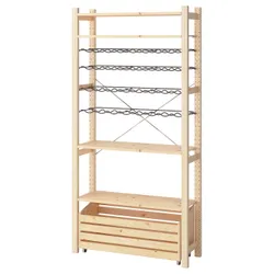 IKEA IVAR(395.906.10) 1 секція/підставка для пляшок, сосна