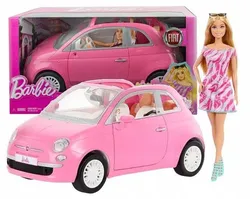 Автомобіль Barbie FIAT 500 Кабріолет Набір ляльок-автомобіль Barbie з лялькою HRG59