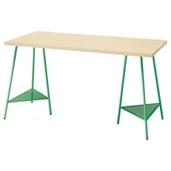 IKEA MITTCIRKEL / TILLSLAG(395.087.57) робочий стіл, яскравий ефект сосни/зелені
