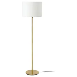 IKEA RINGSTA / SKAFTET(593.859.58) торшер, білий / латунь