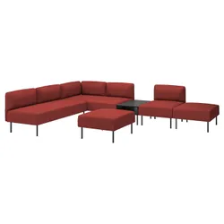 IKEA LILLEHEM(995.534.88) 6-OS-диван-модуль з таблицею, Gunnared/Brown -Red Metal