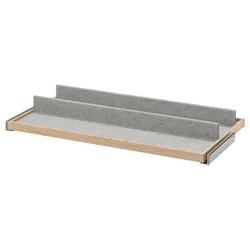 IKEA KOMPLEMENT(693.320.78) висувний лоток з вставкою для взуття, білий / світло-сірий ефект дуба
