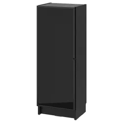 IKEA BILLY / HÖGBO(294.945.48) комбінація полиць зі скляними дверима, чорна імітація дуб/чорний