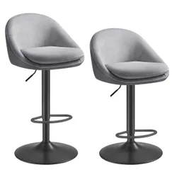 Сірі стільці для набору столовою з 2 шт.