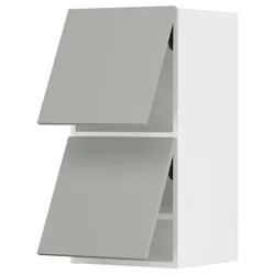 IKEA METOD(095.383.79) Горизонтальна шафа з 2 дверцятами, сенсорне відкривання, білий/Хавсторп світло-сірий