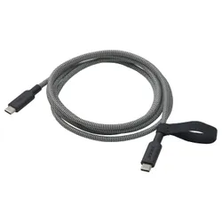 IKEA RUNDHULT(606.209.26) USB-C на USB-C, чорний/білий