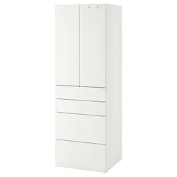 IKEA SMÅSTAD / PLATSA(694.283.25) гардероб, білий білий / з 4 ящиками