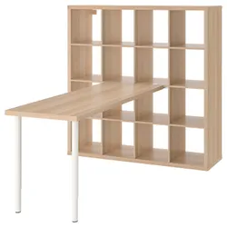 IKEA KALLAX / LAGKAPTEN(994.816.70) письмовий стіл, ефект білого/білого мореного дуба