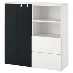 IKEA SMÅSTAD / PLATSA(094.289.22) стійка, біла / поверхня дошки
