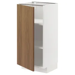 IKEA METOD(695.190.52) підлогова шафа/полиці, білий/Тісторп імітація коричневого горіха