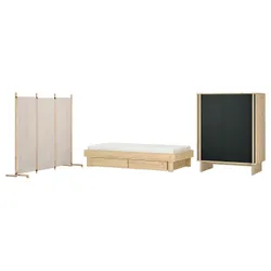 IKEA GLAMBERGET(595.763.16) Набір меблів для спальні 3 шт, Соснове/бежеве обладнання