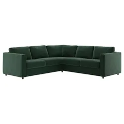 IKEA VIMLE(694.341.33) 4-місний кутовий диван, Дюпарп темно-зелений