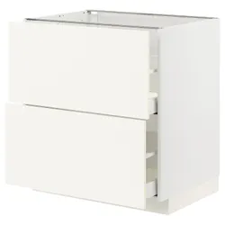 IKEA METOD / MAXIMERA(295.071.69) Шафа з 2 фасадами/2 високими ящиками, білий/Vallstena білий