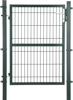 Садові ворота SONGMICS, садові двері, оцинкована сталь, двері на замок, 106 x 125 см (Ш x В), кругла труба, прямокутна труба,