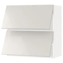 IKEA METOD (793.945.32) горизонтальна шафа 2 дверцята відкриваються сенсорні, білий / Ringhult світло-сірий