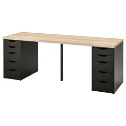 IKEA LAGKAPTEN / ALEX(994.176.55) стіл, Пофарбований дуб у білому/czarnybrąz