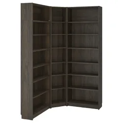 IKEA BILLY(994.835.51) кутова комбінована полиця з надставками, імітація темно-коричневого кольору дуб
