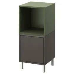 IKEA EKET(195.217.12) комбінація шаф з ніжками, темно-сірий сіро-зелений/метал