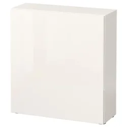 IKEA BESTÅ(290.468.18) шафа з дверима, білий / Selsviken глянцевий / білий