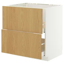 IKEA METOD / MAXIMERA(696.010.61) SZ ZL+2FR/2SZU, Білий/Сінарп навколо дуба