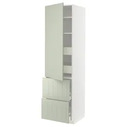 IKEA METOD / MAXIMERA(594.869.19) в s з половиною/4 шухляди/дверцята/2 фр, білий/Stensund світло-зелений