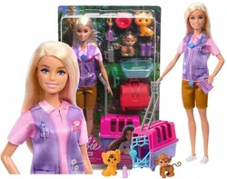 Набір ляльок Барбі "Прятунок тварин" з мавпочкою та тигром HRG50