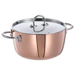 IKEA FINMAT(405.175.72) горщик з кришкою, мідь/нержавіюча сталь