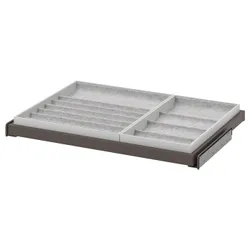 IKEA KOMPLEMENT(394.370.53) висувна полиця зі вставкою, темно-сірий/світло-сірий