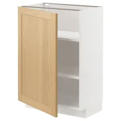 IKEA METOD(595.090.96) підлогова шафа/полиці, білий/Дуб Форсбака