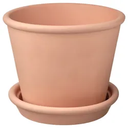 IKEA MUSKOTBLOMMA(305.847.79) горщик з підставкою, зсередини/зовні Террак