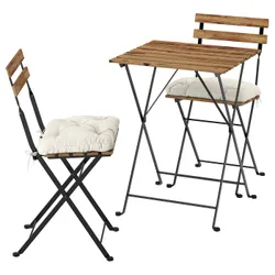 IKEA TÄRNÖ(295.753.42) Таблиця+2 стільці, зовні, Чорно -світло -коричнева складка/складна пляма