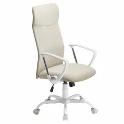Кремовий офісний поворотний стілець