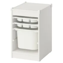 IKEA TROFAST(795.732.46) Полиця з контейнером/лотками, білий/білий