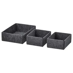 IKEA UPPDATERA(205.441.85) ящик, 3 шт., Сірий