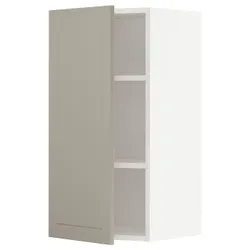 IKEA METOD(494.608.25) навісна шафа з полицями, білий / Stensund beige