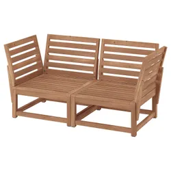 IKEA NÄMMARÖ(995.793.08) 2-х місний модульний диван вуличний, підлокітник світло-коричнева пляма