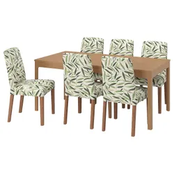 IKEA EKEDALEN / BERGMUND(594.084.84) стіл і 6 стільців, наслідування. dębu / Fågelfors wielobolorny