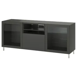 IKEA BESTÅ(495.060.98) Тумба під телевізор із ящиками, темно-сірий Sindvik/Lappviken/Stubbarp темно-сірий