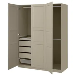 IKEA PAX / TYSSEDAL(396.032.74) Комбінація гардеробу, сірий -рог/сірий