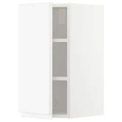 IKEA METOD(294.628.25) навісна шафа з полицями, білий / Voxtorp матовий білий