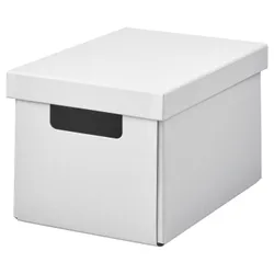 IKEA FJÄDERHARV(305.968.95) контейнер з кришкою, білий