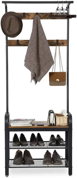 Вішак для одягу з полицею для взуття горище 183 см