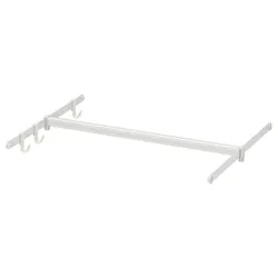IKEA HJÄLPA(194.282.95) штанга + 2 штанги + 3 гачки, регульований / білий
